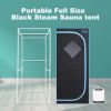 Full Size Portable Black Steam Sauna tent‚ÄìPersonal Home Spa, with Steam Generator, Remote Control, Foldable Chair