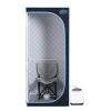 Full Size Portable Black Steam Sauna tent‚ÄìPersonal Home Spa, with Steam Generator, Remote Control, Foldable Chair