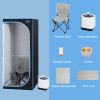 Full Size Portable Black Steam Sauna tent‚ÄìPersonal Home Spa, with Steam Generator, Remote Control, Foldable Chair