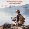300W Portable Power Station 70200mAh AC Car Solar Generator Backup Energy Storage Battery for Outdoor Camping Travel Emergency Support Wireless Chargi