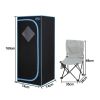 Full Size Portable Black Steam Sauna tent‚ÄìPersonal Home Spa, with Steam Generator, Remote Control, Foldable Chair