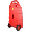 VEVOR Fuel Caddy, 32 Gallon, Portable Fuel Storage Tank On-Wheels, with Manual Transfer Pump, Gasoline Diesel Fuel Container for Cars, Lawn Mowers