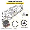 VEVOR Outboard Steering System 16' Outboard Steering Kit 16 Feet Boat Steering Cable with 13" Wheel Durable Marine Steering System