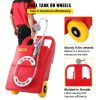 VEVOR Fuel Caddy, 25 Gallon, Portable Fuel Storage Tank On-Wheels, with Manuel Transfer Pump, Gasoline Diesel Fuel Container for Cars, Lawn Mowers