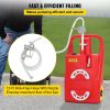 VEVOR Fuel Caddy, 25 Gallon, Portable Fuel Storage Tank On-Wheels, with Manuel Transfer Pump, Gasoline Diesel Fuel Container for Cars, Lawn Mowers