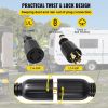 VEVOR 50Ft 30 Amp Generator Extension Cord 4 Wire 10 Gauge Generator Cord 125V 250V Generator Power Cord Twist Lock Connectors (50 Ft 30 Amp)