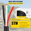 VEVOR 15Ft 50 Amp Generator Extension Cord 4 Wire 6 Gauge STW 6/3+8/1 Generator Cord 125V 250V Generator Power Cord N14-50P & SS2-50R Portable Handle