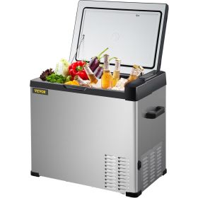 VEVOR 12 Volt Refrigerator, Portable Refrigerator (-4¬∞F~68¬∞F) With APP Control Car Compressor Fridge Cooler 12V/24V DC and 110-220V AC For Camping (default: default)